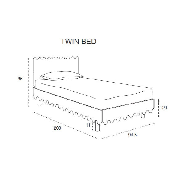 Oeuf NYC Moss Twin Single Bed - Birch