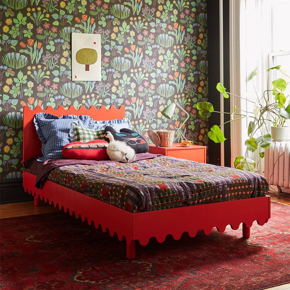 Oeuf NYC Moss Twin Single Bed - Red