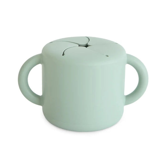 Mushie Silicone Snack Cup - Cambridge Blue