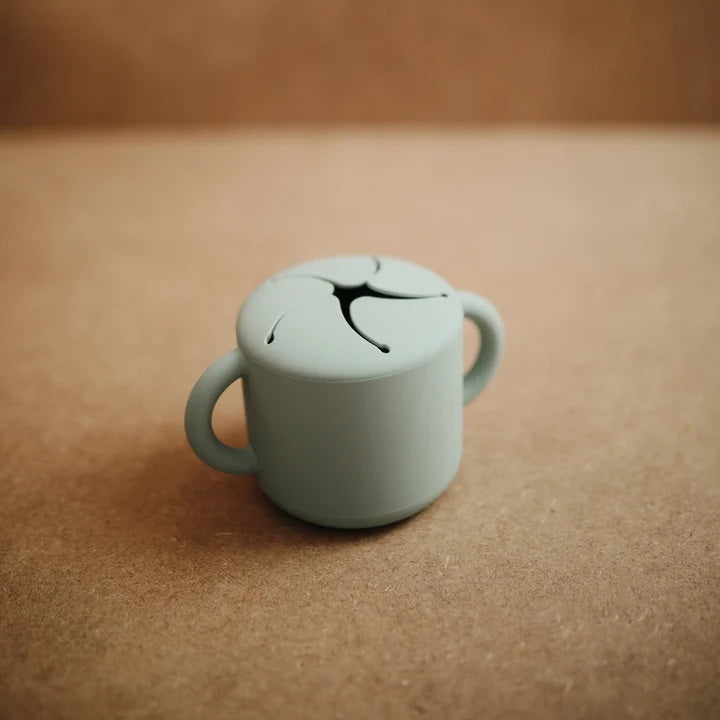 Mushie Silicone Snack Cup - Cambridge Blue
