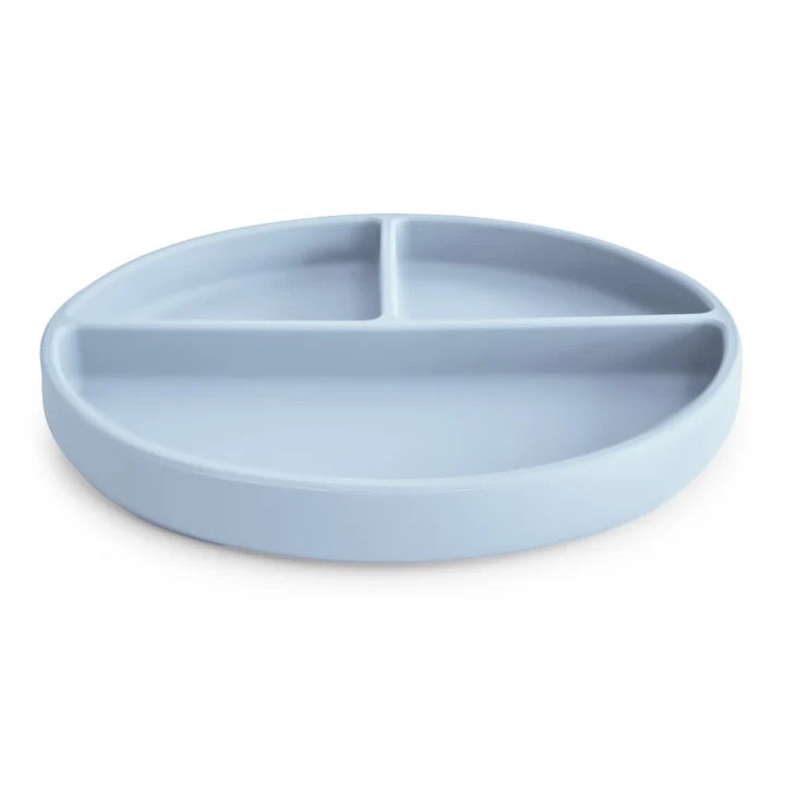 Mushie Silicone Suction Plate - Powder Blue