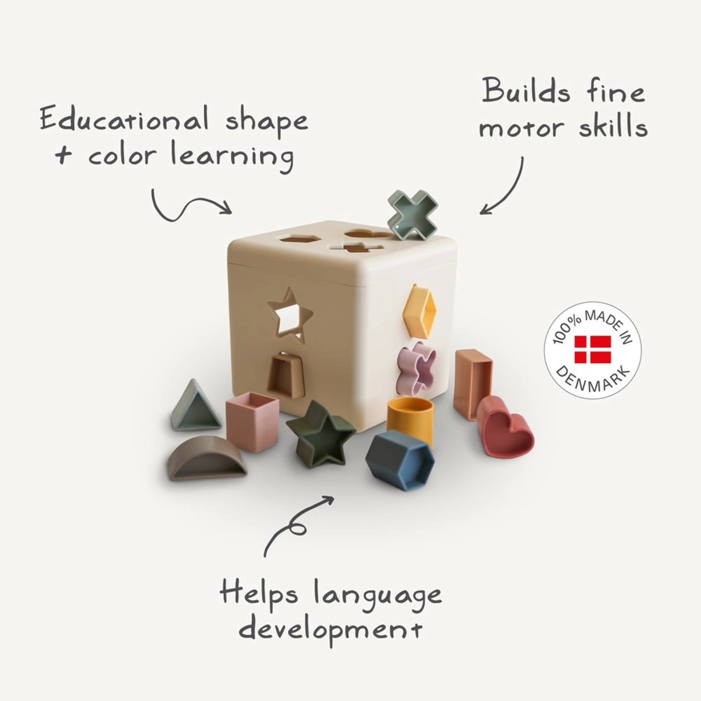 Mushie Shape Sorting Box - Original