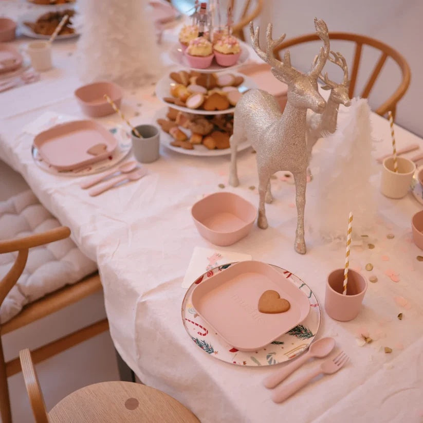 Mushie Square Dinnerware Set - Blush