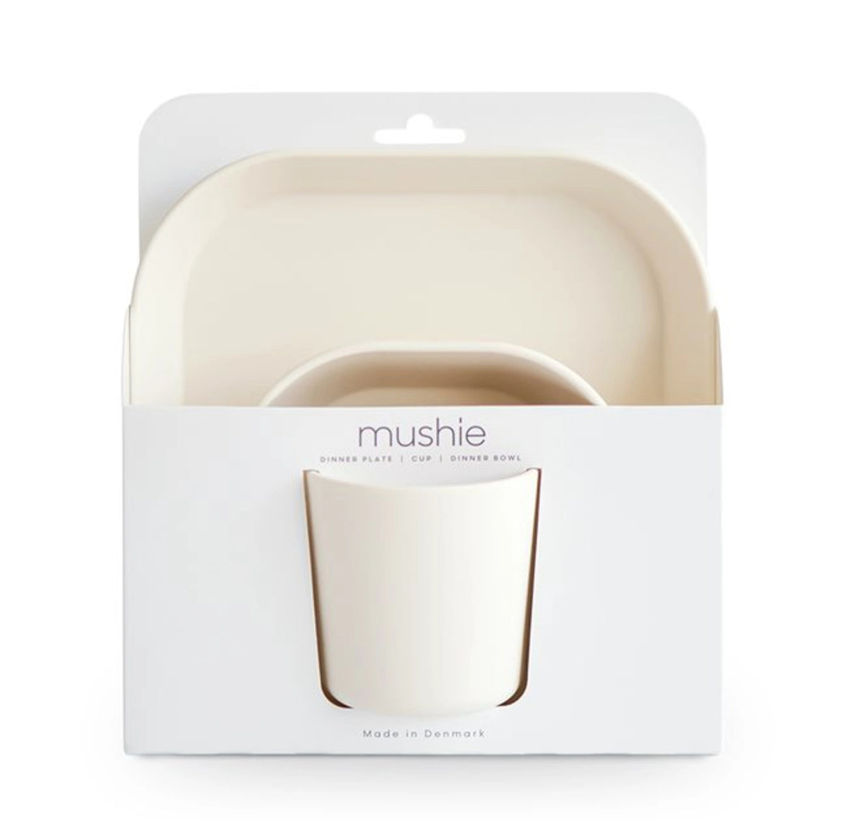 Mushie Square Dinnerware Set - Ivory