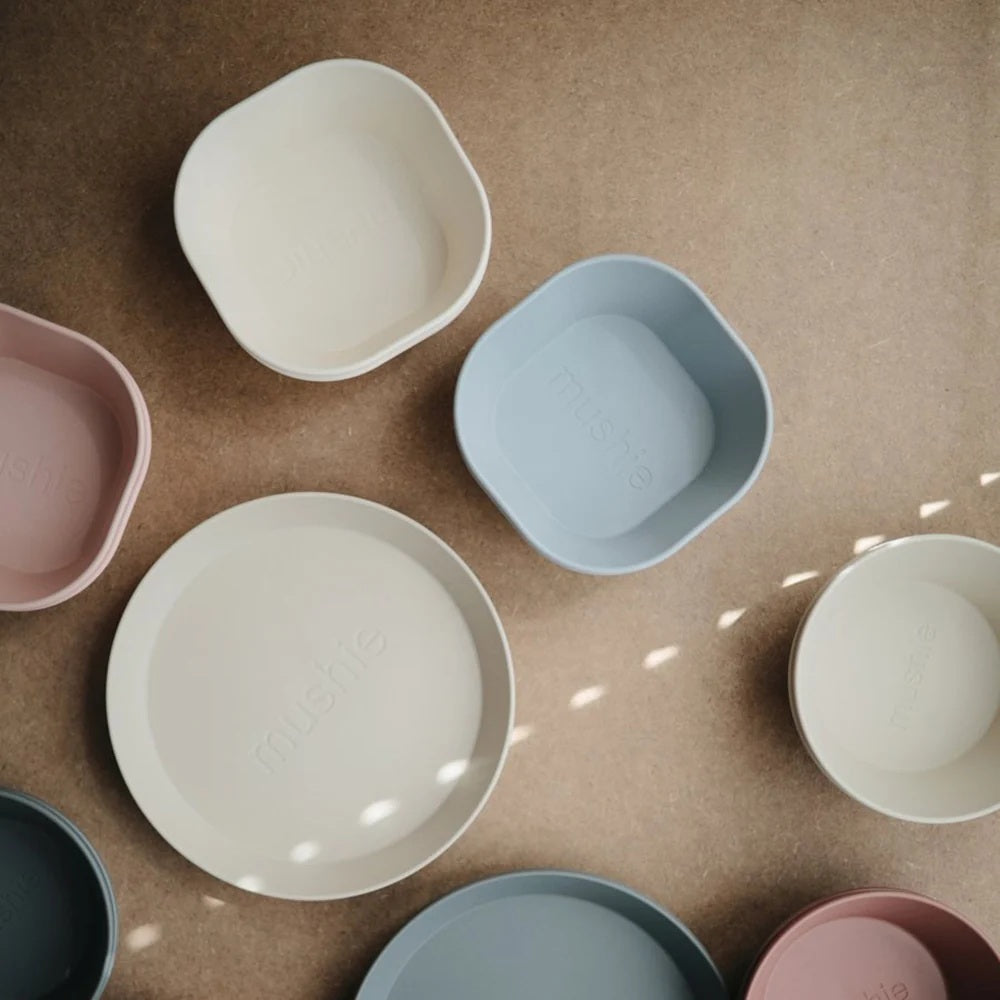 Mushie Square Dinnerware Set - Ivory