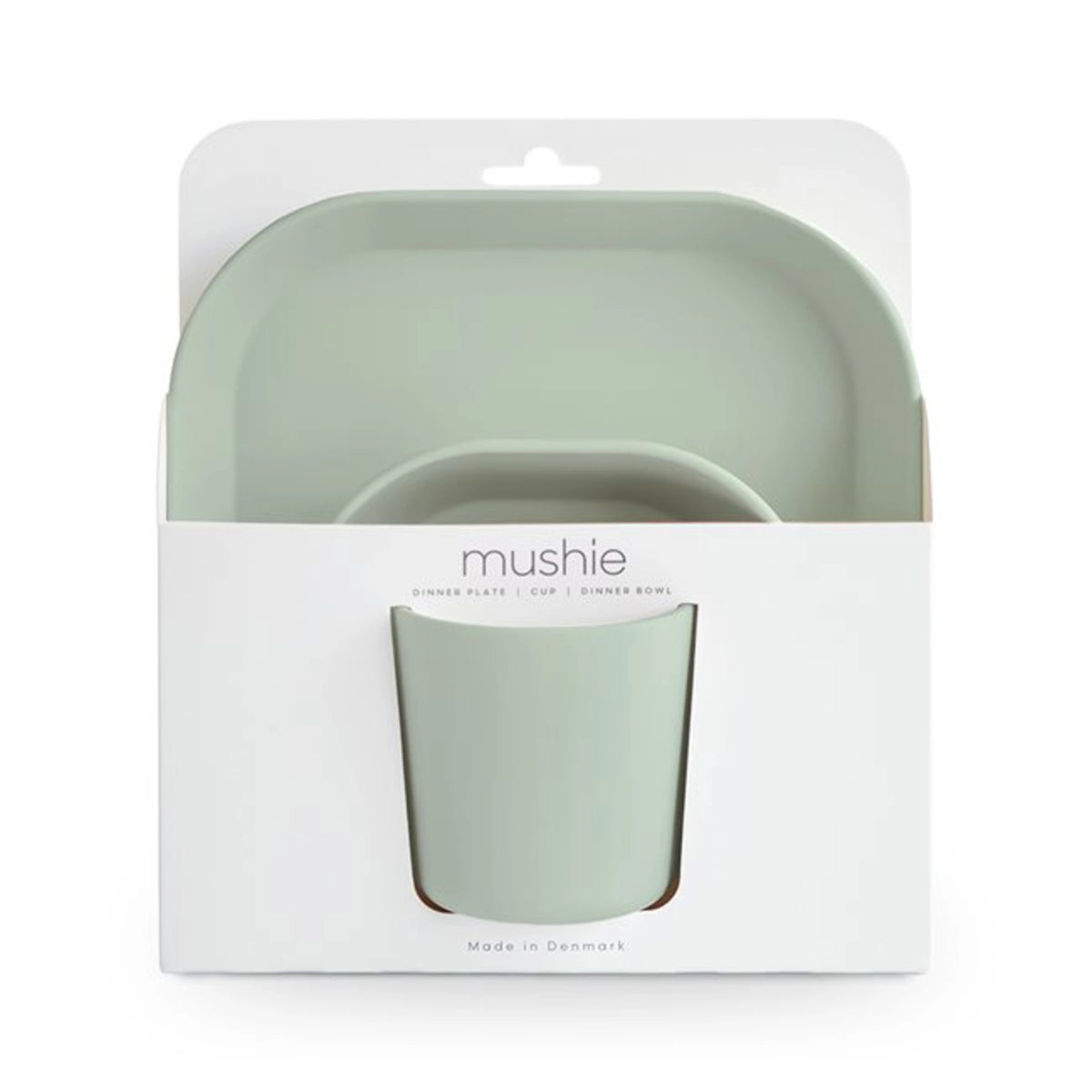 Mushie Square Dinnerware Set - Sage
