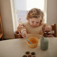 Mushie Silicone Baby Feeding Spoons - Cambridge Blue/Shifting Sand