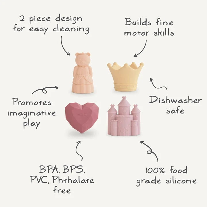 Mushie Mold-Free Bath Play Set - Princess