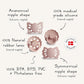 Frigg Baby's First Pacifiers - 4-pack - Floral Heart/Blush