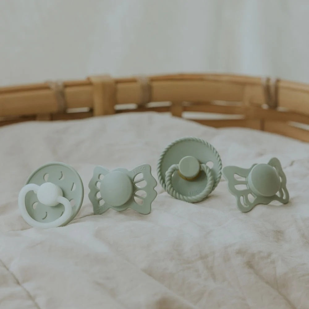 Frigg Baby's First Pacifiers - 4-Pack - Moonlight Sailing/Sage
