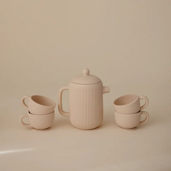 Mushie Silicone Toy Tea Set - Shifting Sand