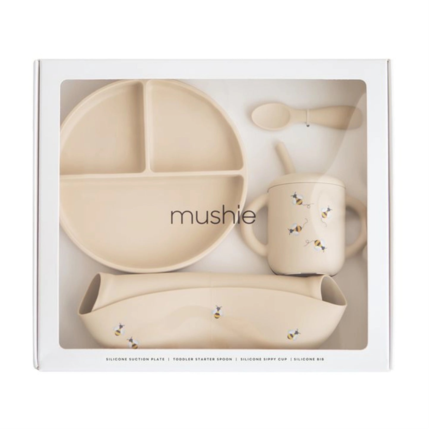 Mushie Silicone Toddler Feeding Set - Bees