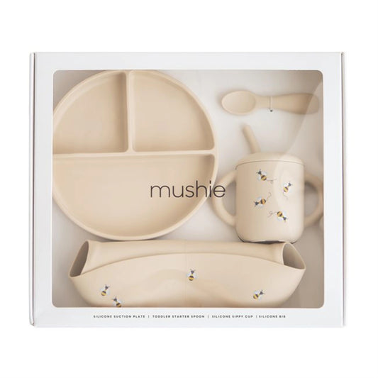 Mushie Silicone Toddler Feeding Set - Bees