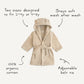 Mushie Organic Cotton Children's Bathrobe - Bear/Fog