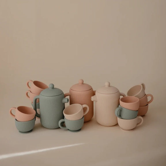 Mushie Silicone Toy Tea Set - Shifting Sand