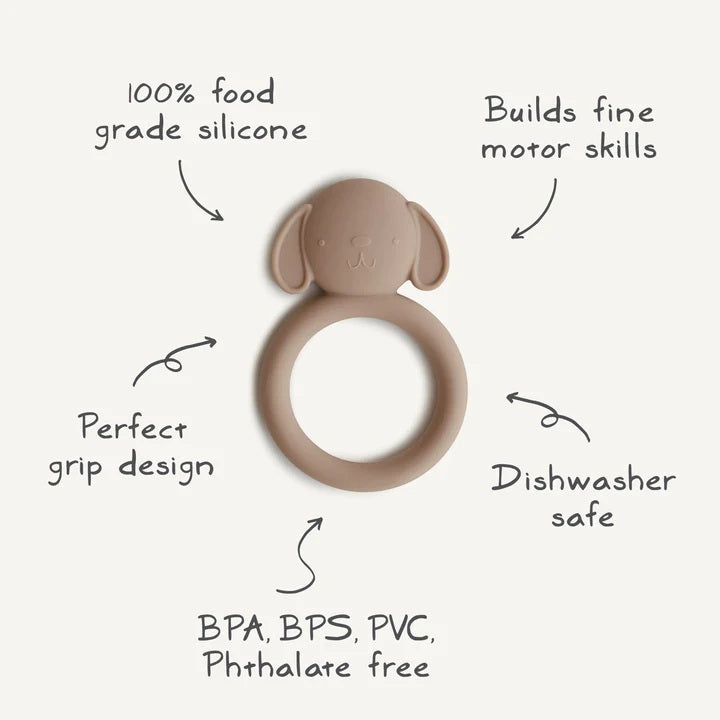 Mushie Silicone Teether - Dog
