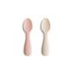 Mushie Silicone Toddler Starter Spoons -  Blush/Shifting Sand
