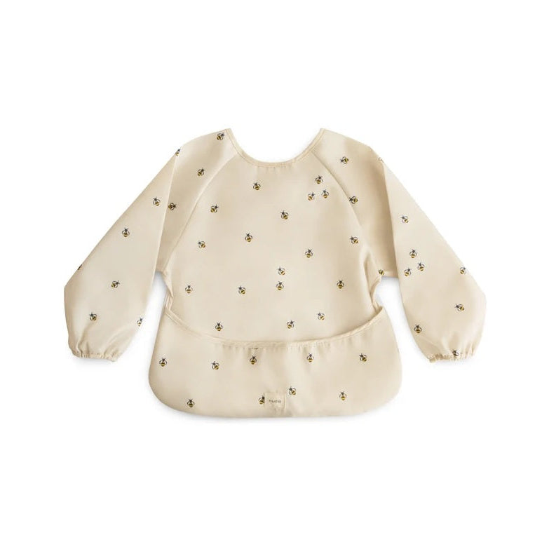 Mushie Long Sleeve Weaning Bib - Bees