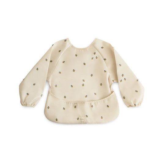 Mushie Long Sleeve Weaning Bib - Bees