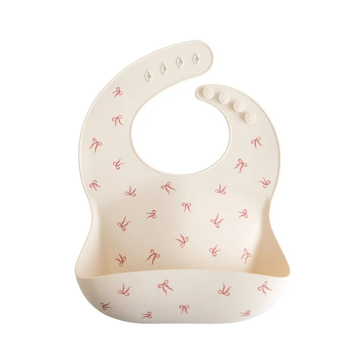 Mushie Silicone Bib - Bows