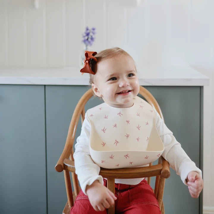 Mushie Silicone Bib - Bows