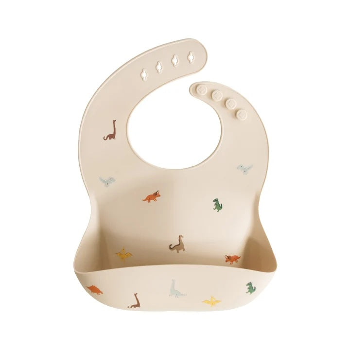 Mushie Silicone Bib - Dinosaurs