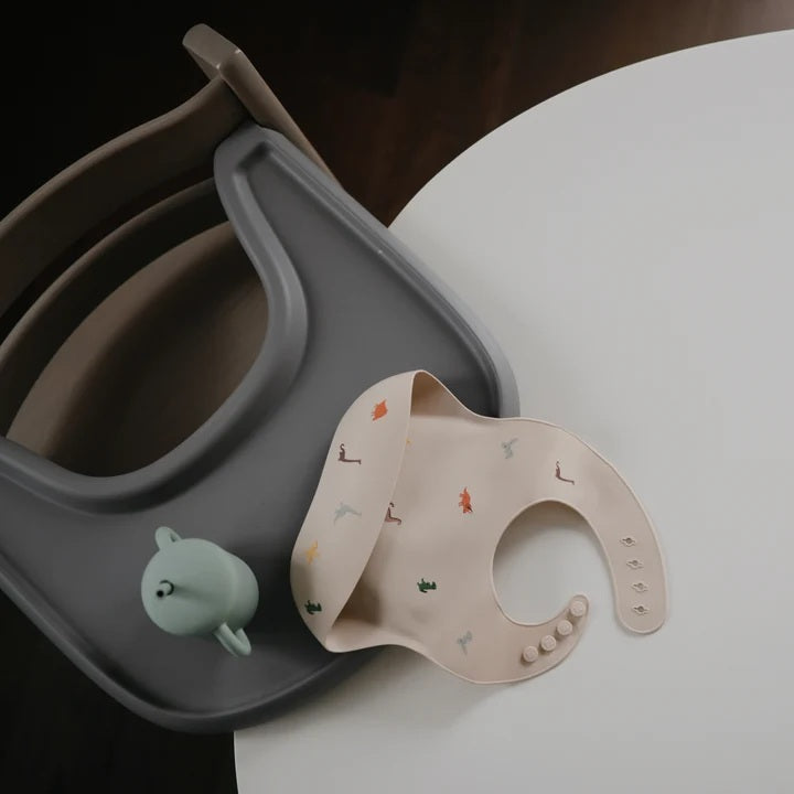 Mushie Silicone Bib - Dinosaurs