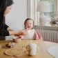 Mushie Silicone First Baby Feeding Spoons - Blush/Shifting Sand