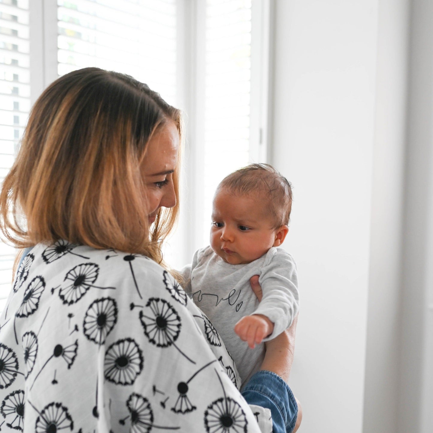 Etta Loves Organic Sensory Muslin Cloths - 3 Pk - Plant Prints