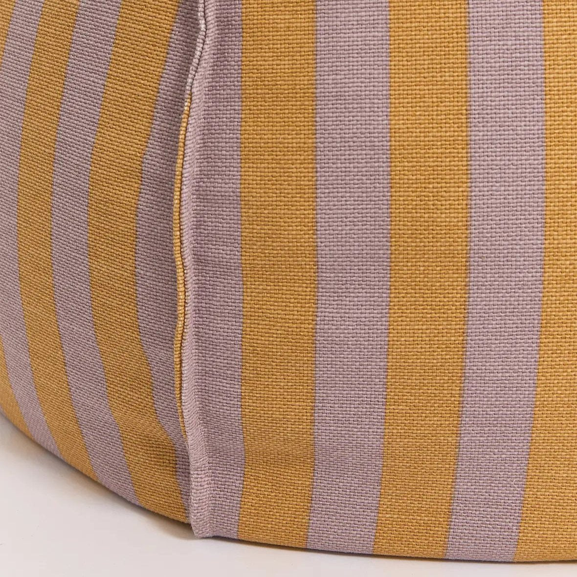 Nobodinoz Vibes Round Bean Bag - Lilac Yellow Stripes