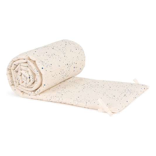 Nobodinoz Nest Organic Cot Bumper - Blue Milky Way