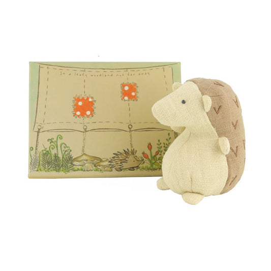 Nutshell Toys Cuddles the Hedgehog in Tent Box