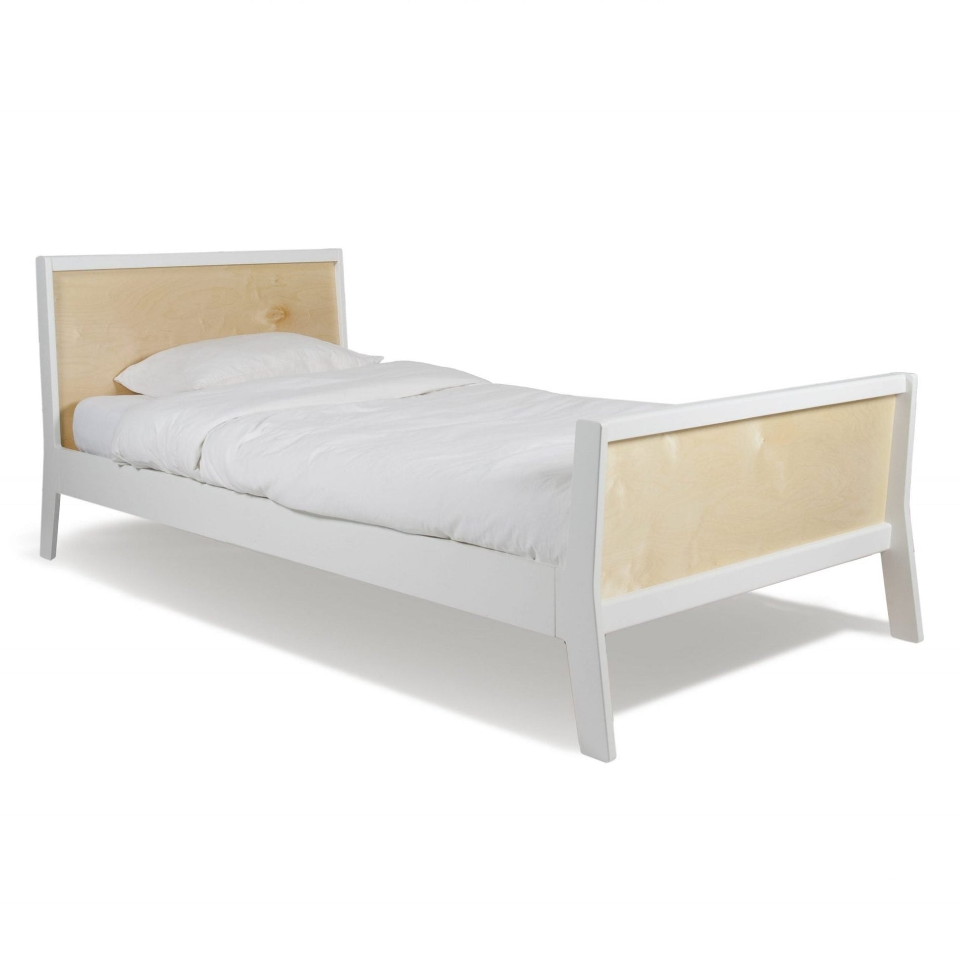 Oeuf NYC Sparrow Twin Bed - White & Birch