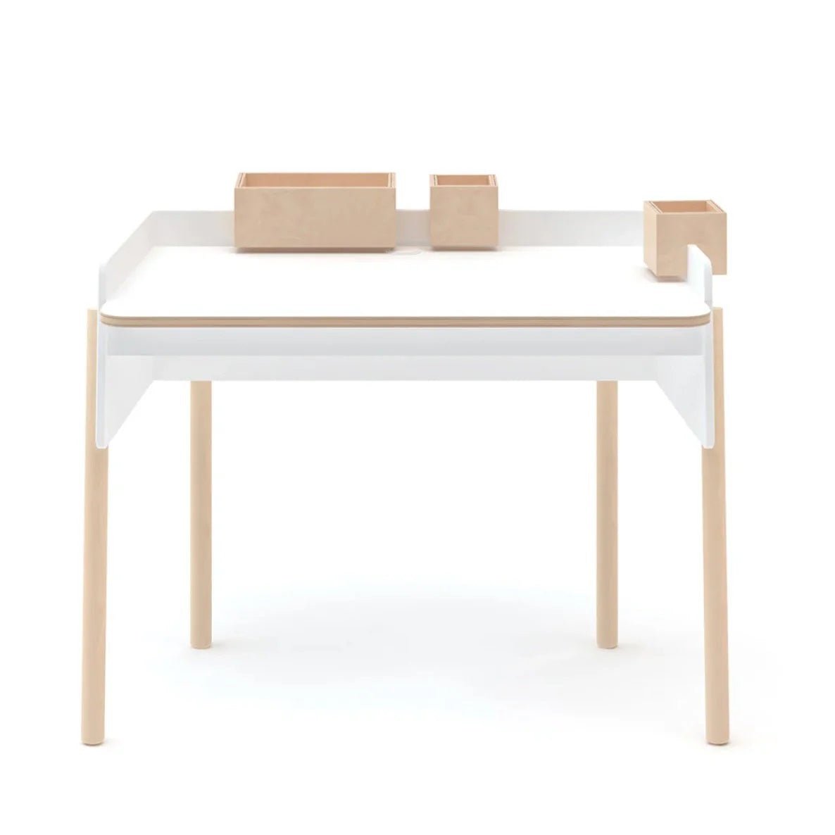 Oeuf NYC Brooklyn Height Adjustable Desk - White & Birch