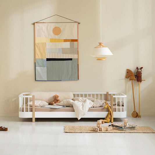 Oliver Furniture Wood Original Floor Bed - White/Oak