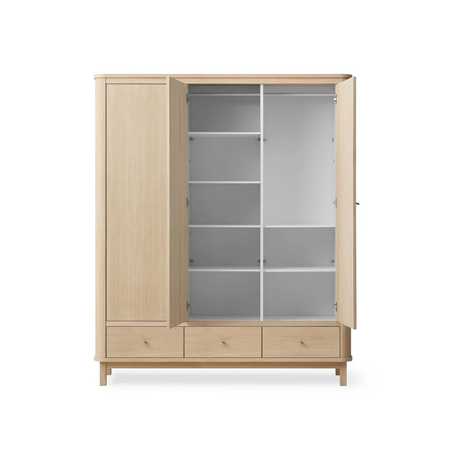 Oliver Furniture Wood Wardrobe - 3 Doors - Oak