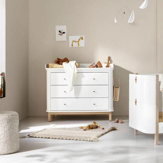 Oliver Furniture Wood Dresser - 3 Drawers - White/Oak