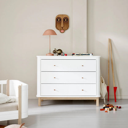 Oliver Furniture Wood Dresser - 3 Drawers - White/Oak