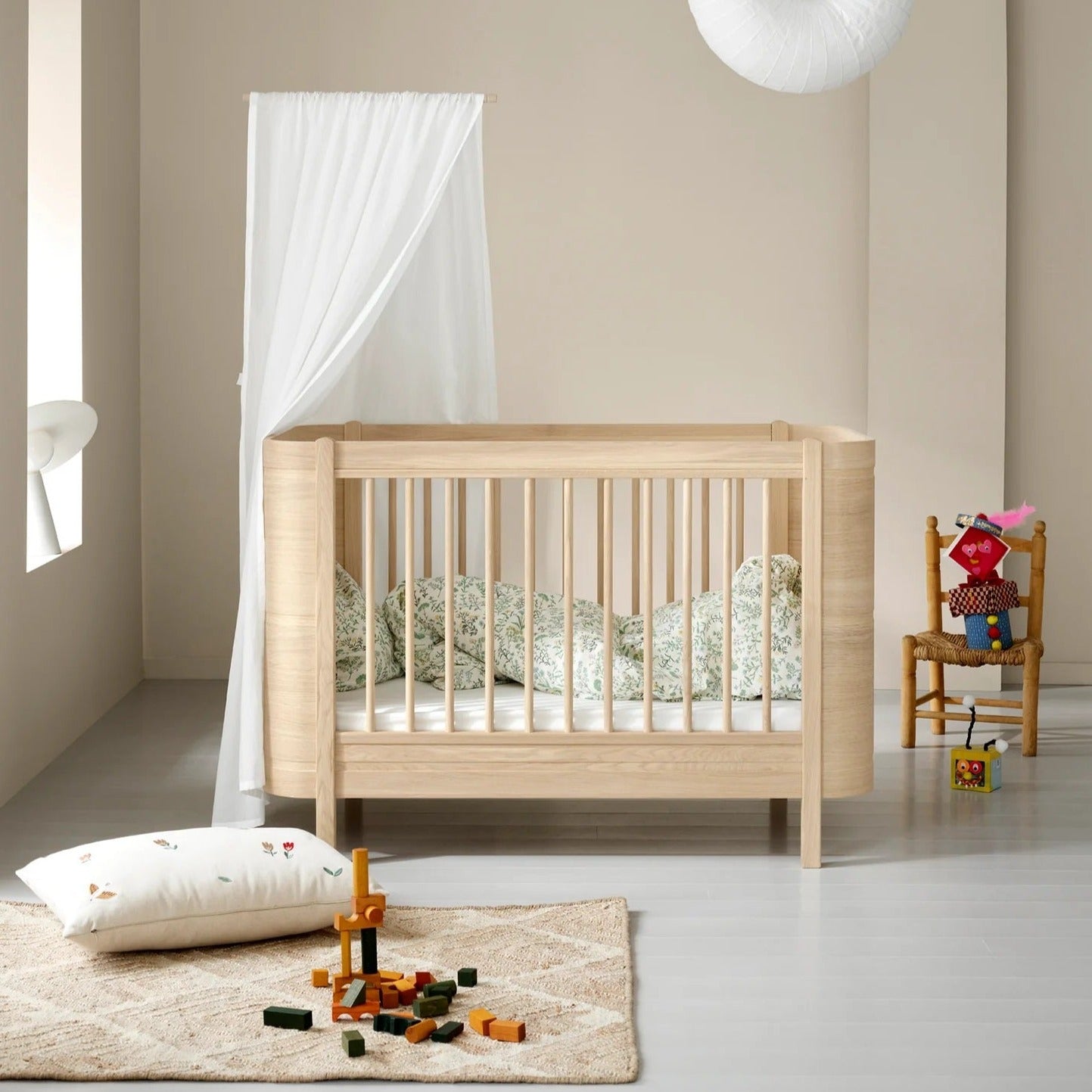 Oliver Furniture Wood Mini+ Cot Bed Excl. Junior Kit - Oak