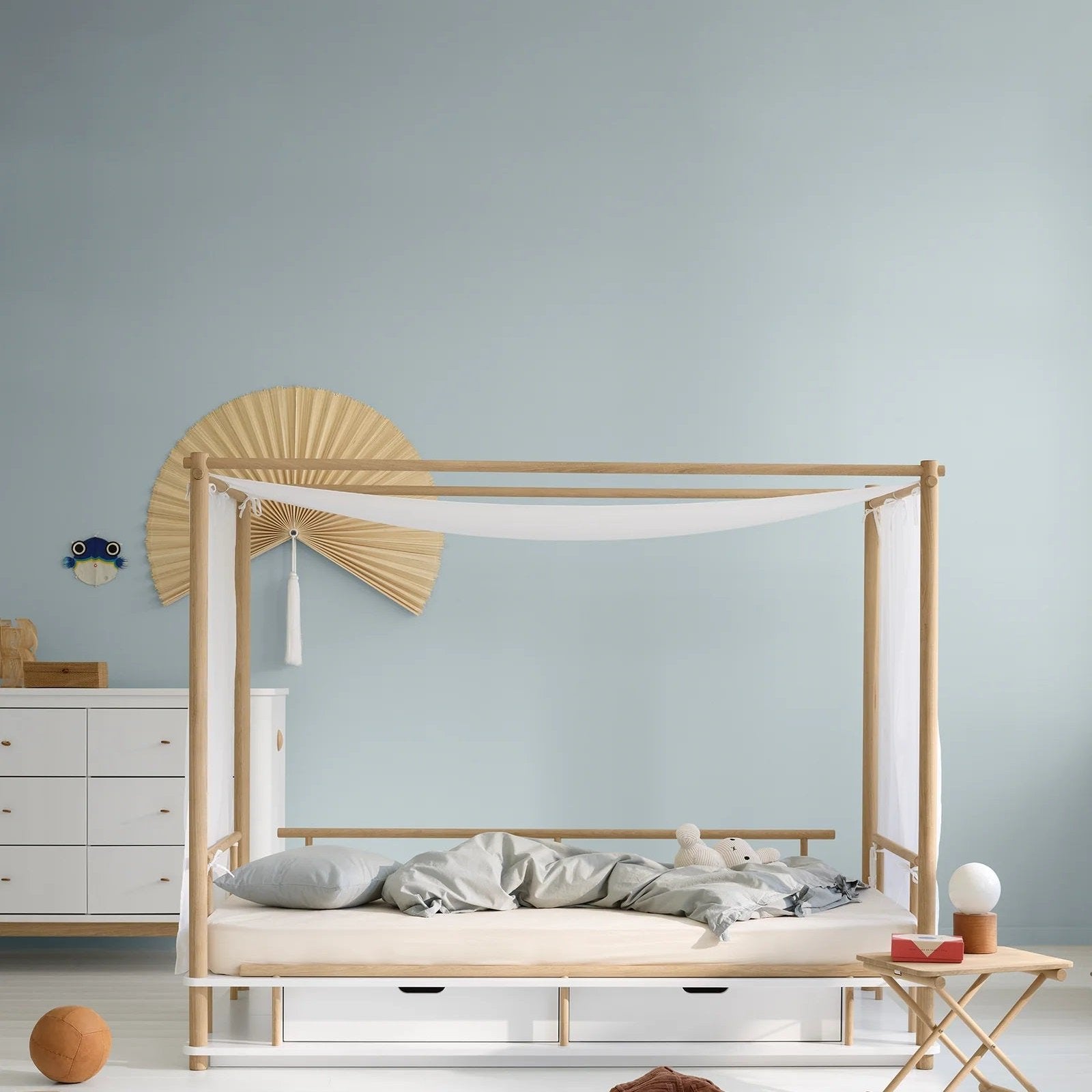 Oliver Furniture Camp Canopy Bed - White/Oak