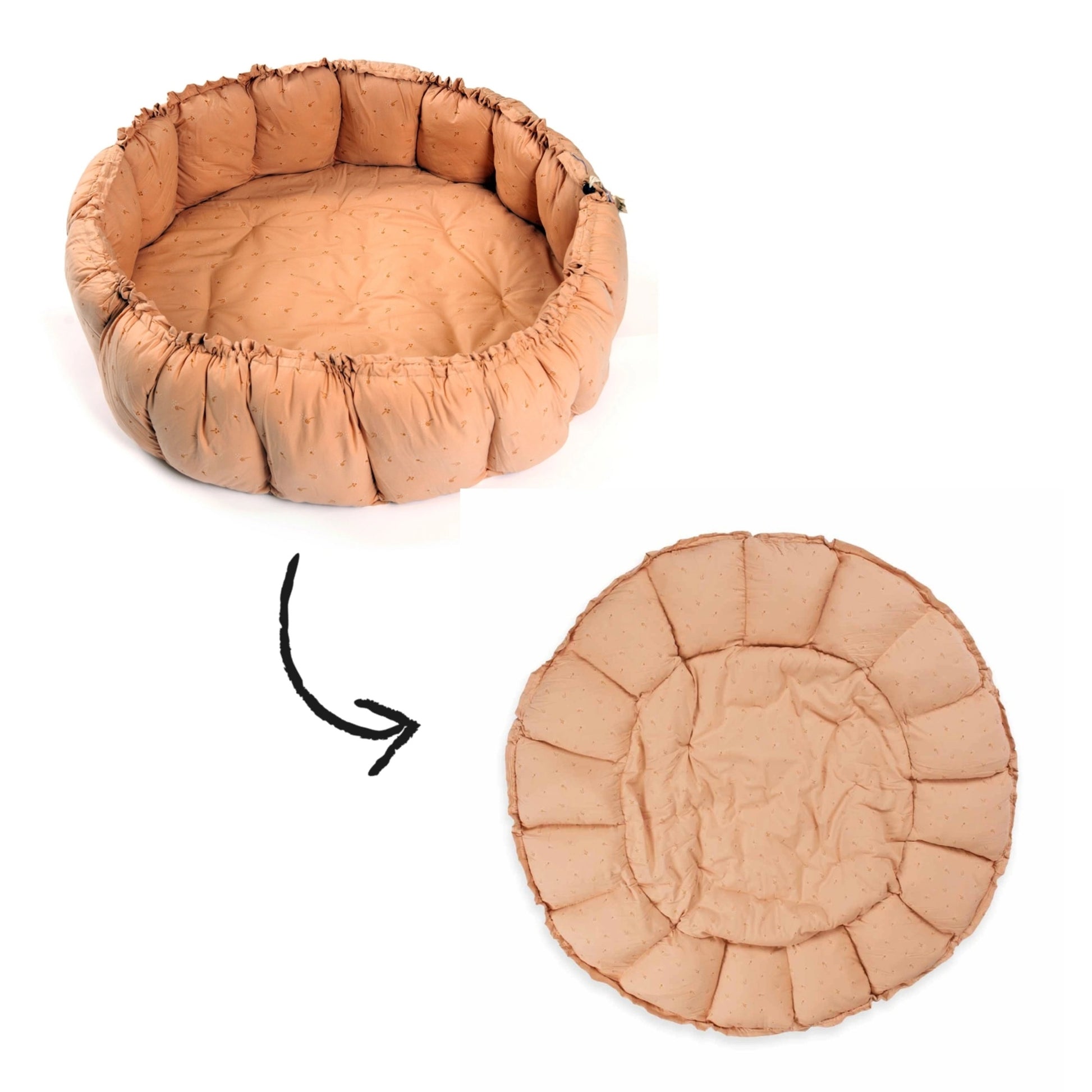 Play & Go Coco Organic Baby Playmat & Cocoon - Fleuri