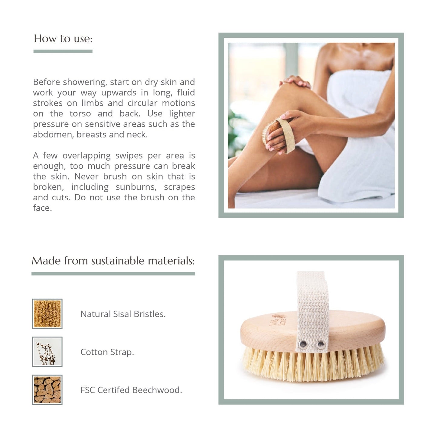 Wild & Stone Natural Bristle Dry Body Brush
