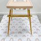 Bobbin & Bumble Highchair Splash Mat - Beau Pink Rainbow Print