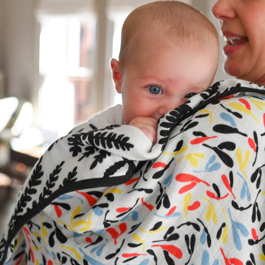 Etta Loves Muslin Baby Blanket - Plant Print