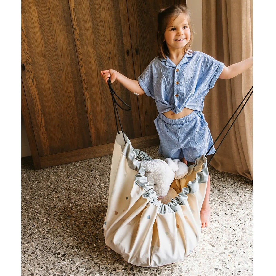 Play & Go Reversible Toy Storage Bag & Playmat - World Map