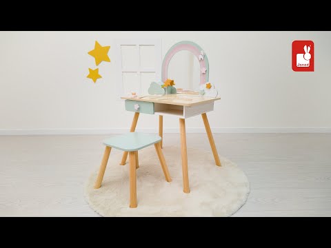 Janod Unicorn Wooden Dressing Table & Accessories