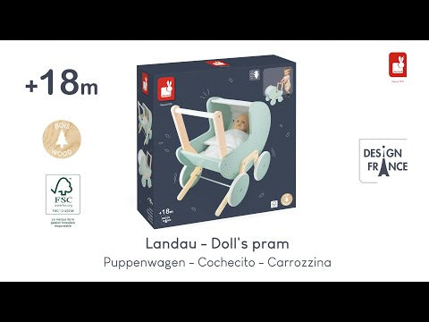 Janod Wooden Doll's Pram