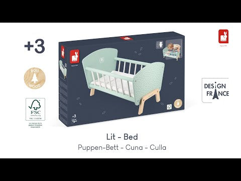 Janod Wooden Doll's Cot