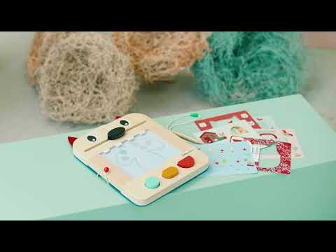 Lilliputiens Wooden Magical Slate - Louis the wolf