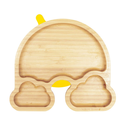 Wild & Stone Baby Bamboo Weaning Plate - Rainbow
